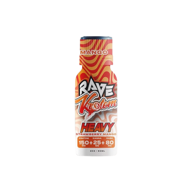 RAVE Kratom Heavy Strawberry Mango 2oz