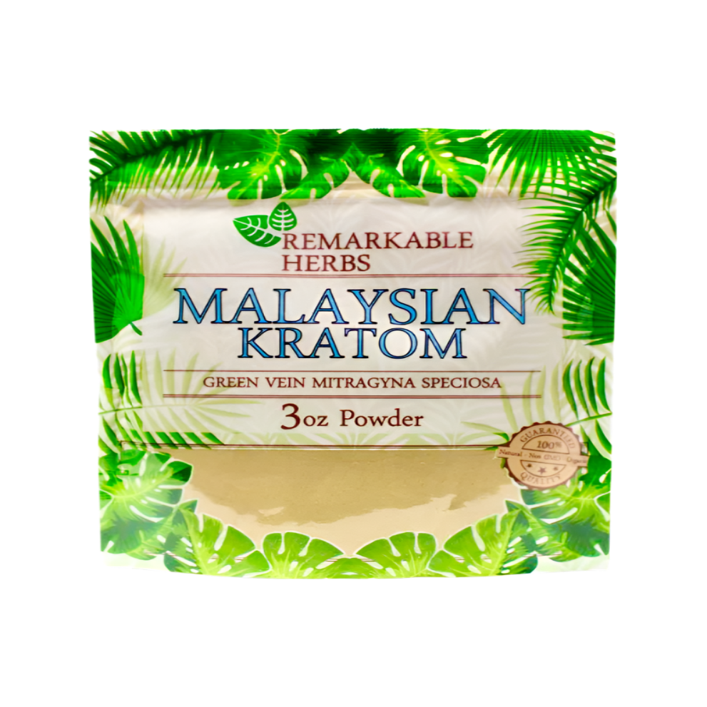 Remarkable Herbs Kratom Powder - Malaysian Green Vein