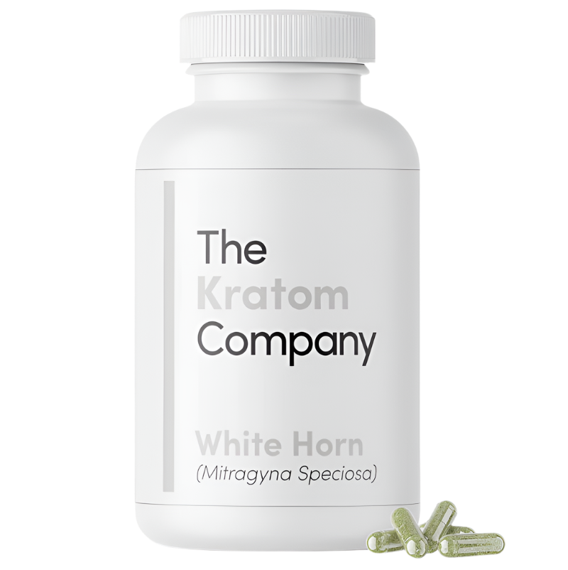 Horn White Vein Kratom Capsules - 500 Count