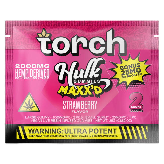 Torch Hulk Gummies Maxx’d Strawberry 2000mg