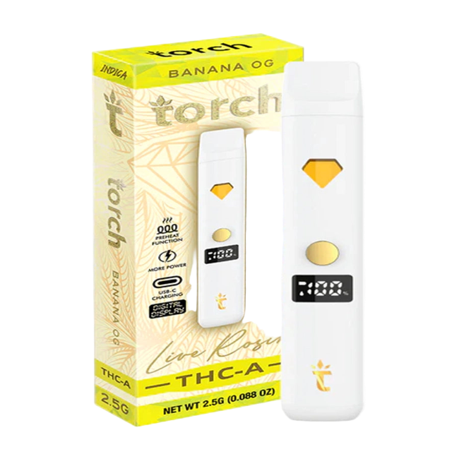 Torch Live Rosin Disposable - Banana OG Indica