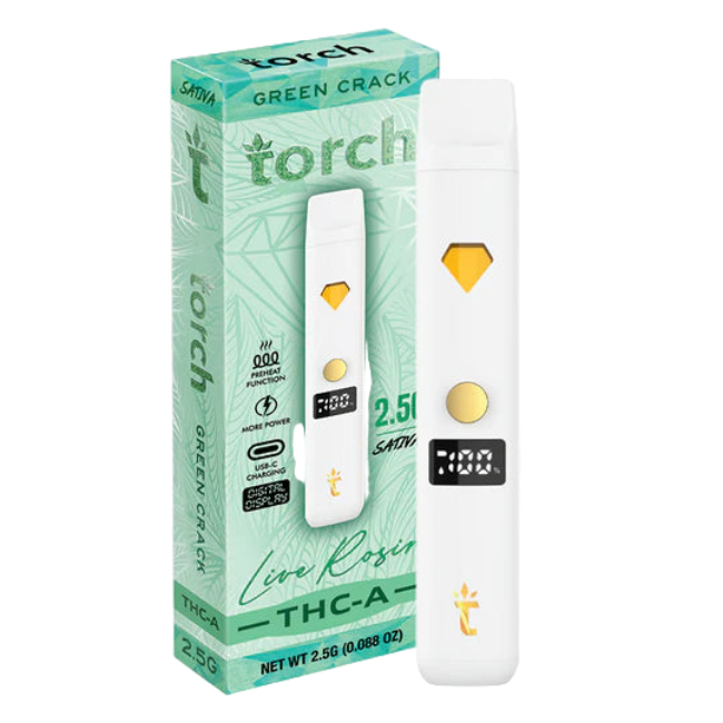 Torch Live Rosin Disposable - Green Crack