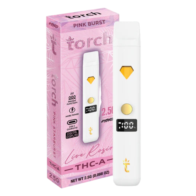 Torch Live Rosin Pink Starburst Disposable Pen