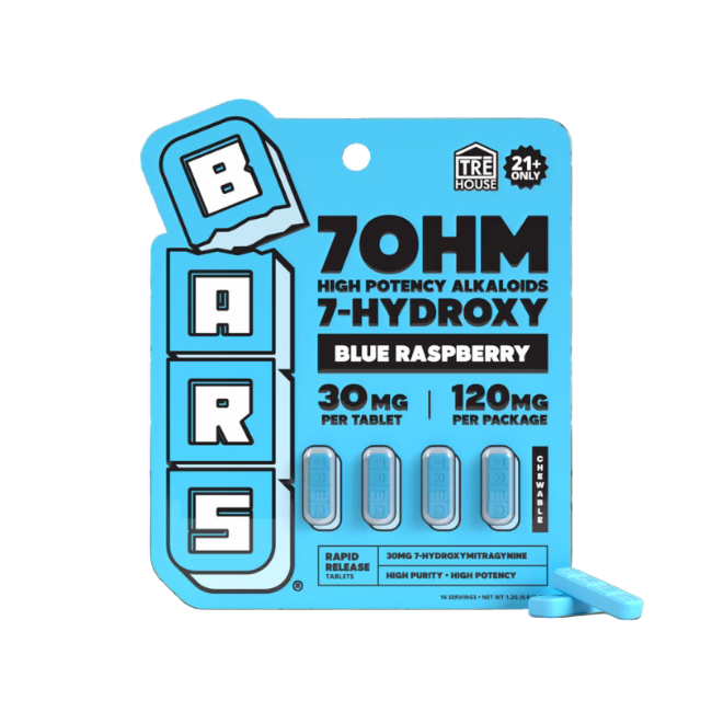 TRE House 7-Hydroxy Blue Raspberry Tablets 4ct