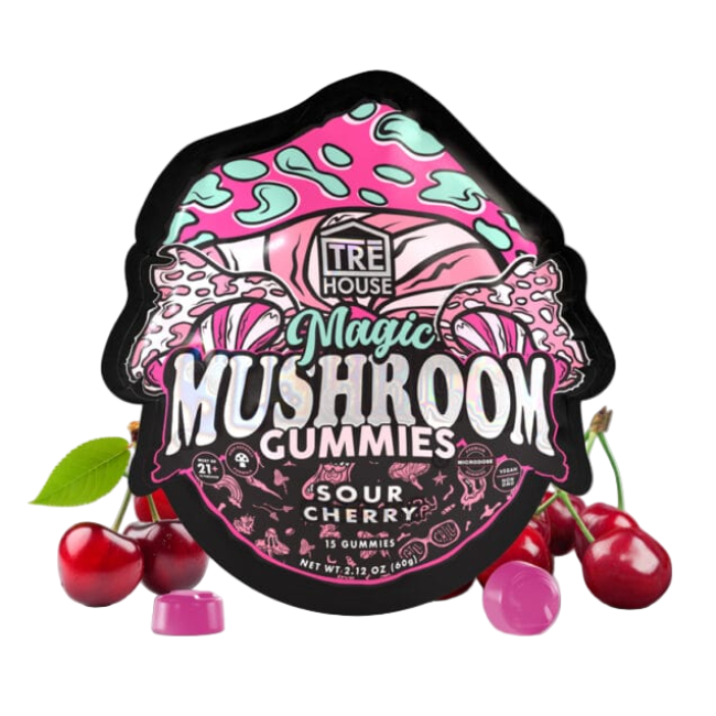 TRE House Sour Cherry Mushroom Gummies