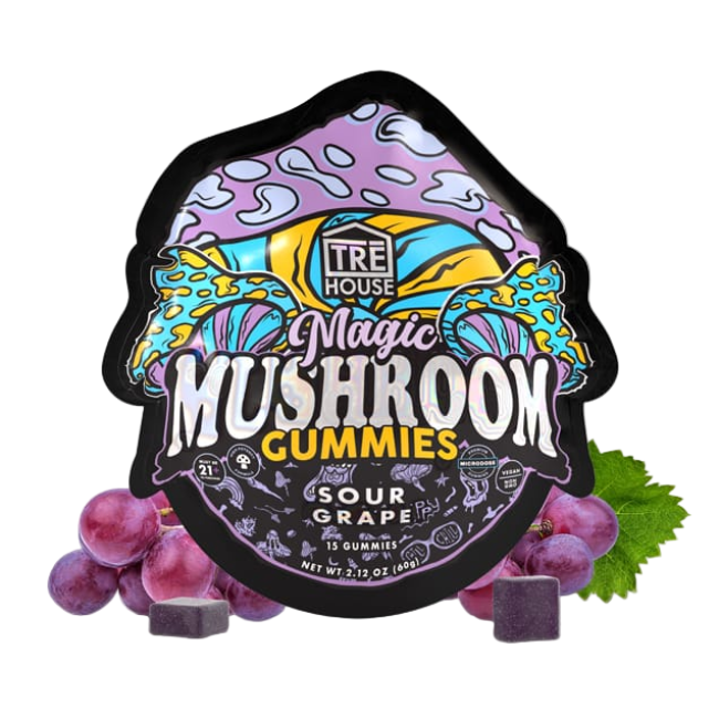 TRE House Sour Grape Mushroom Gummies (15 Count)