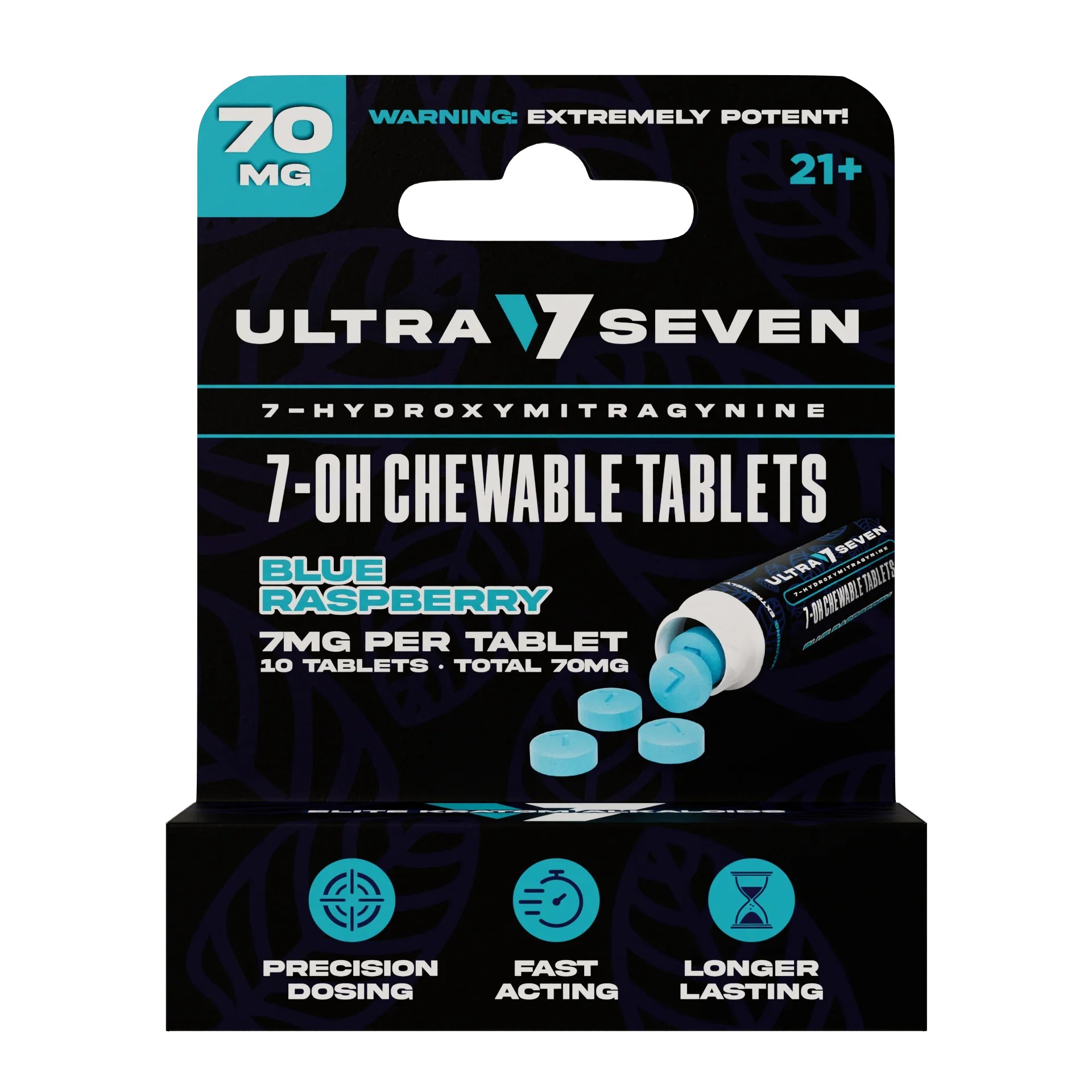 Ultra Seven 10ct Blue Raspberry Tablets
