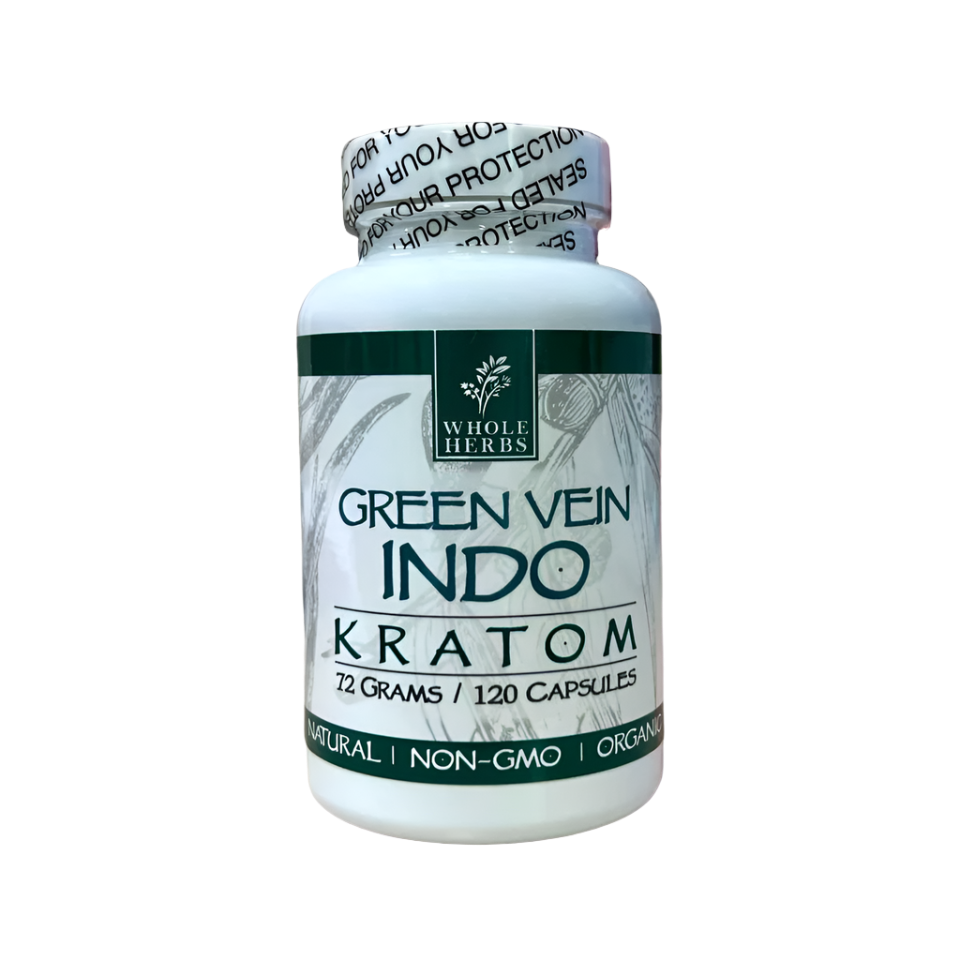 Whole Herbs Indo Green Vein Kratom Capsules