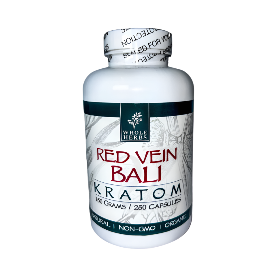 Bali Red Vein Kratom Capsules - 250 Count