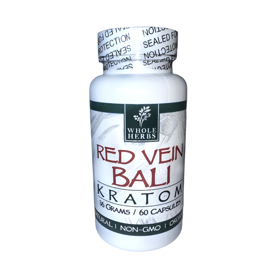 Whole Herbs Bali Red Vein Kratom Capsules